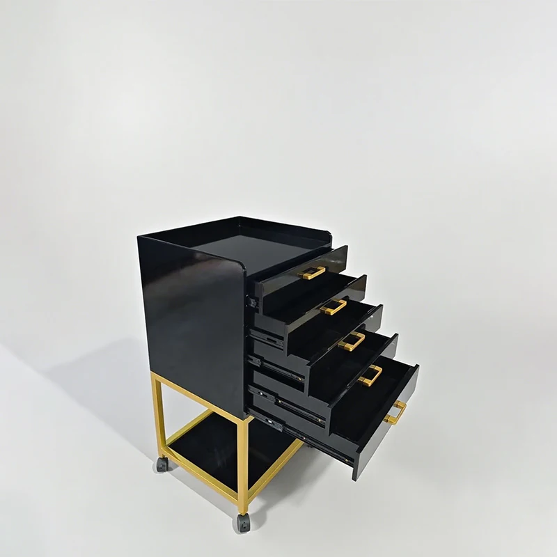 Factory Supply Simple Trolley Beauty Salon Dedicated Three-layer Light Luxury Manicure Storage Mobile Tool Cart Rack