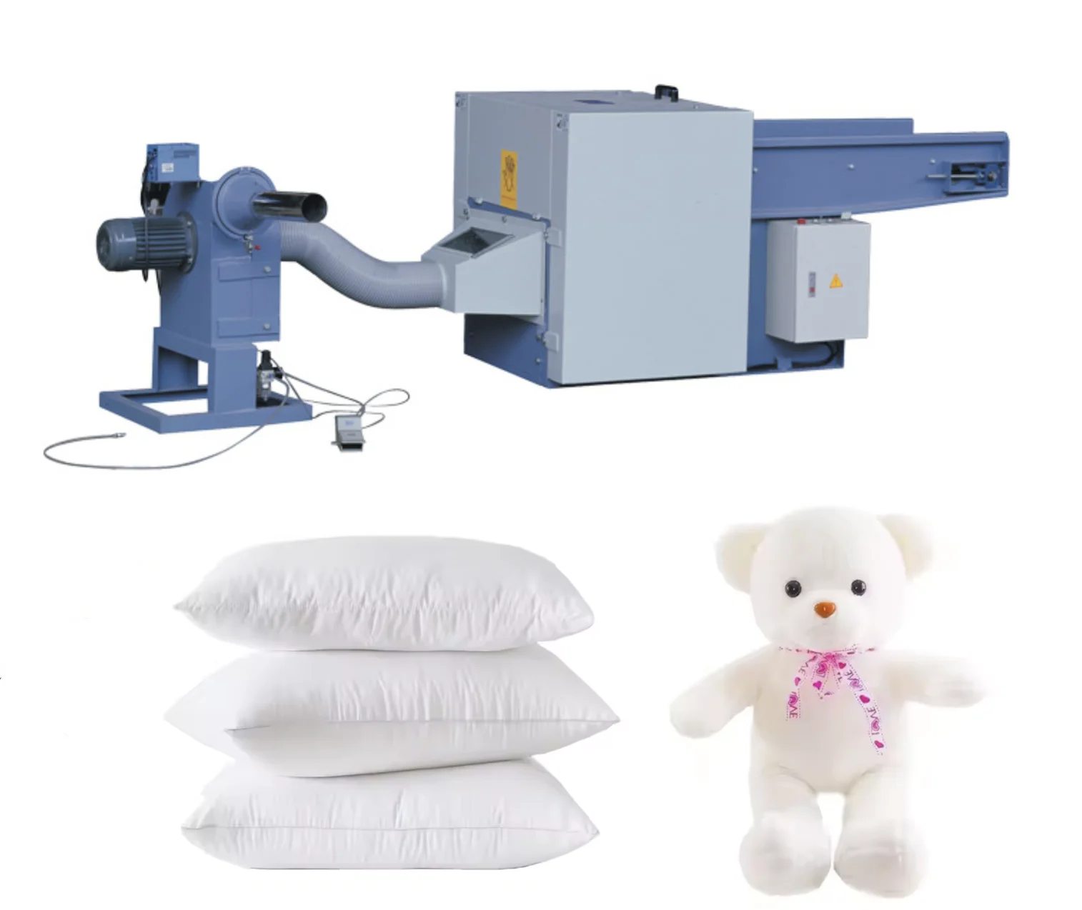 Commercial PP Cotton Polyester Fiber Wool Opener Foam Pillow Cushion Stuffing Machine Price
