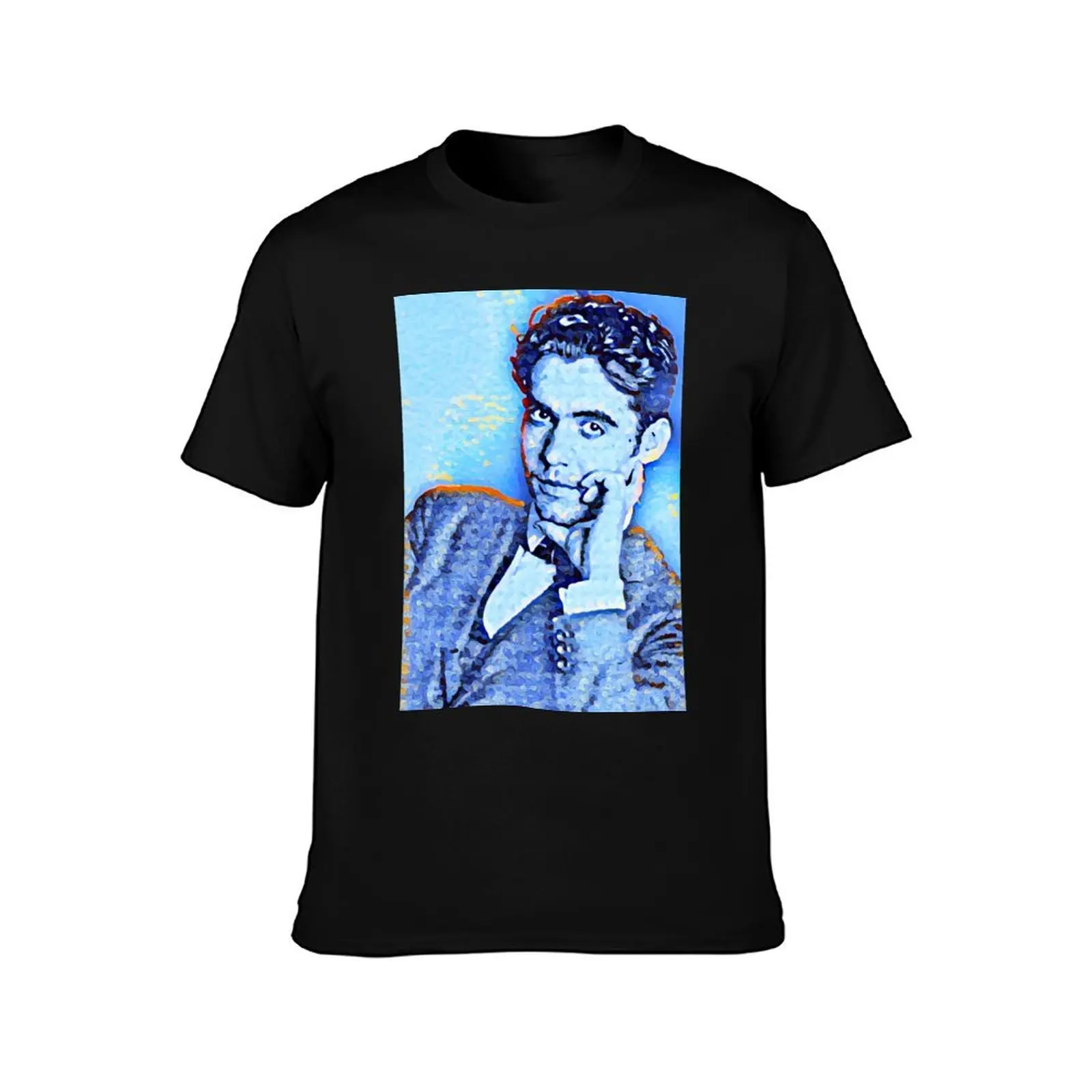 Federico García Lorca Artwork Federico García Lorca Portrait Federico García Lorca Wall Art T-Shirt Summer Casual Cotton Tee