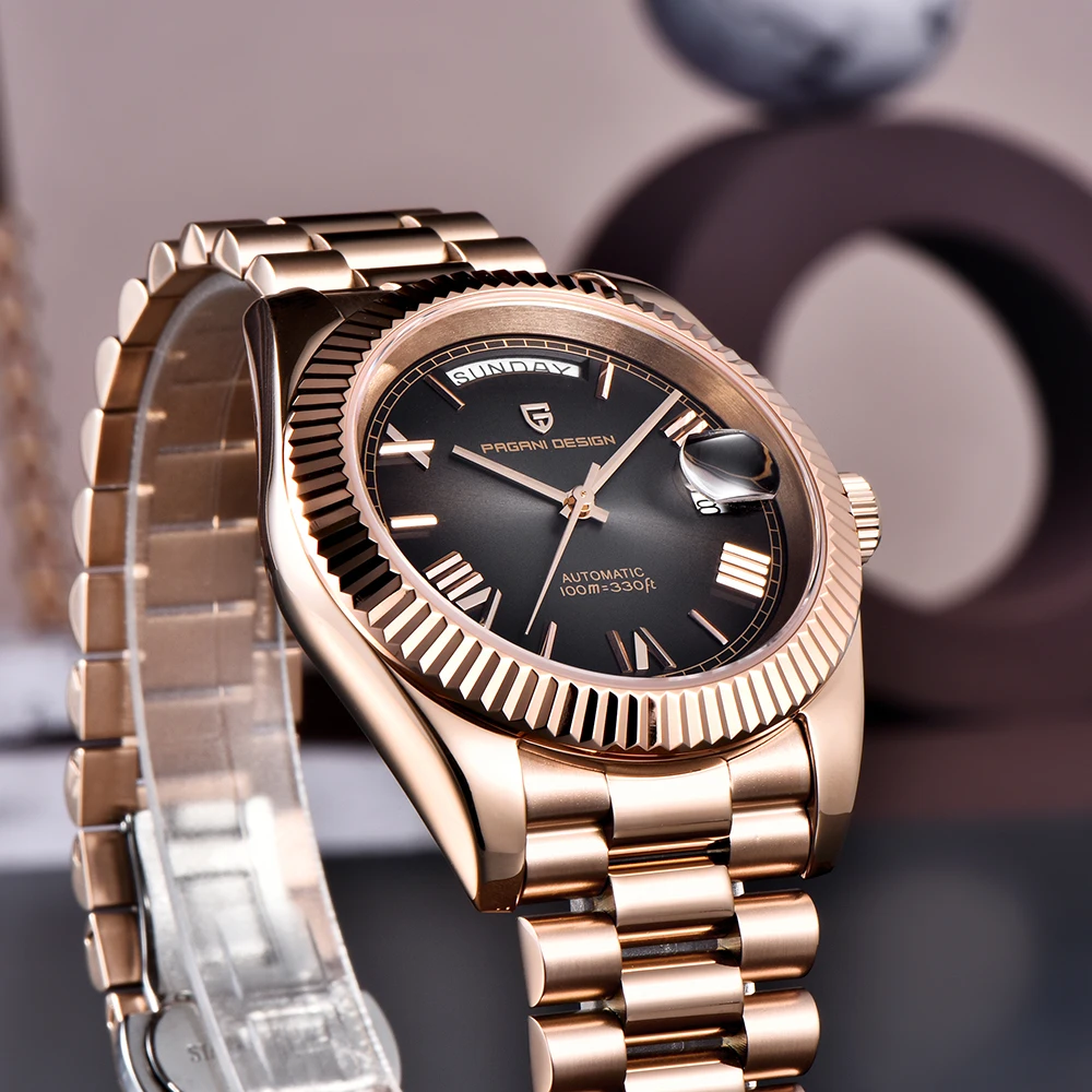 

PAGANI DESIGN DD36 Rose Gold Men's Watches Mechanical Wristwatch Automatic Watch Man Fashion Waterproof AR Sapphire Mirror Clock