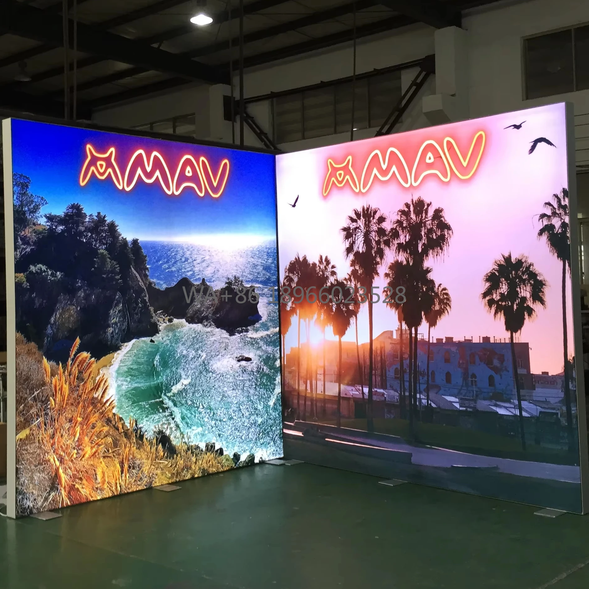 10x10 Anime Industry Cool Trade Show Booth for Comic-Con Show Free Standing LED Backlit Wall