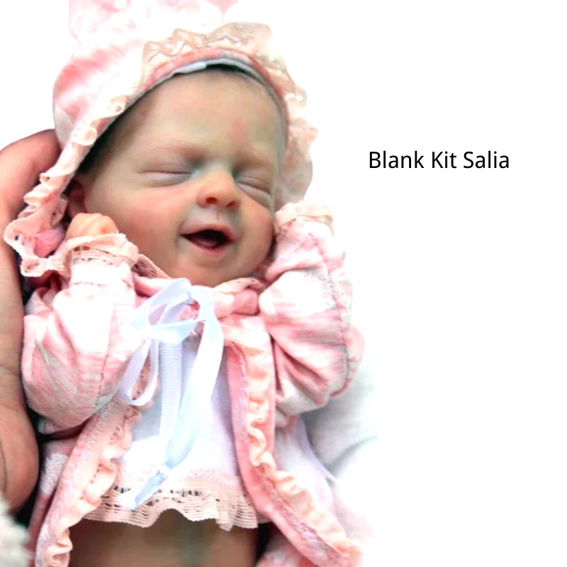 Mini bebe reborn kit Salia 12Inches Reborn Baby Vinyl Doll Kit Niepomalowane niezmontowane części lalki DIY Blank Reborn Doll Kit