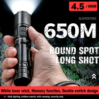 NEW SUPERFIRE MX96-S Tactical 21700 Flashlight Powerful LED USB C Rechargeable Torch with Dual Switch Portable Camping Light