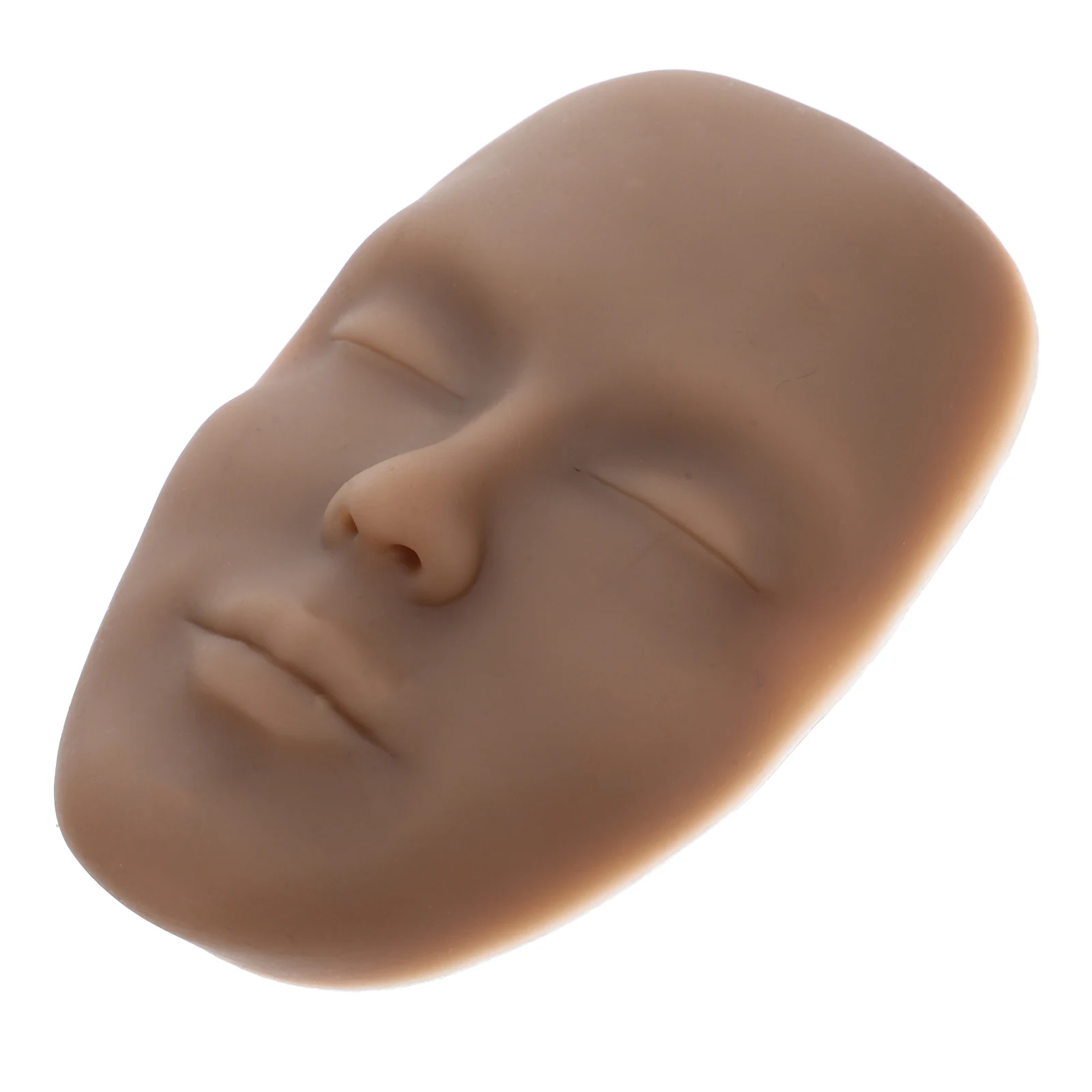 ممارسة مكياج الوجه، بشرة ناعمة من السيليكون لتدريب شفاه الرموش والحواجب، رأس عارضة أزياء آسيوية اللون، تمرين وشم الوجه #4