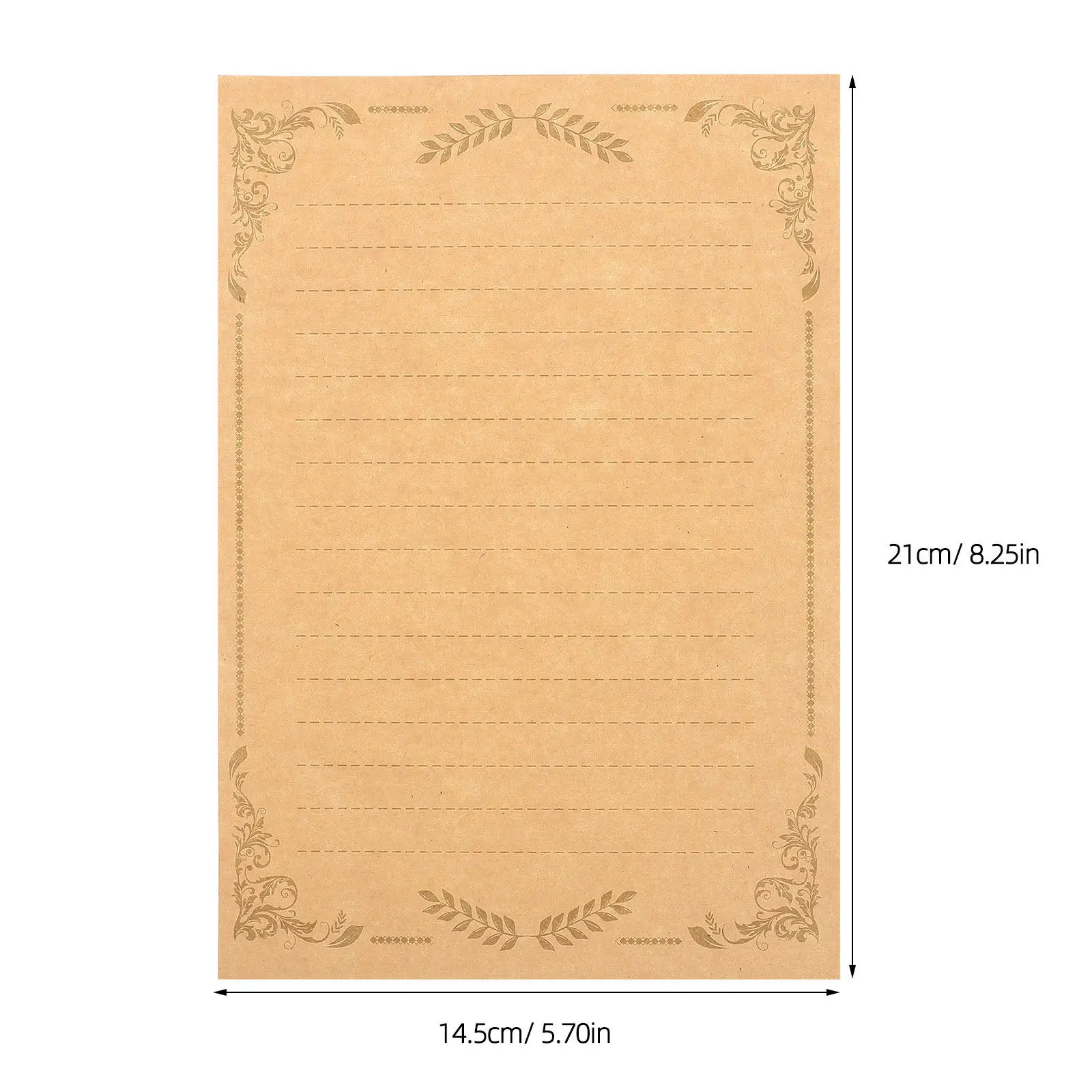 100Sheets Retro Vintage Letter Stationery for Handwriting Calligraphy Invitations Decorative Parchment Writing Paper Set