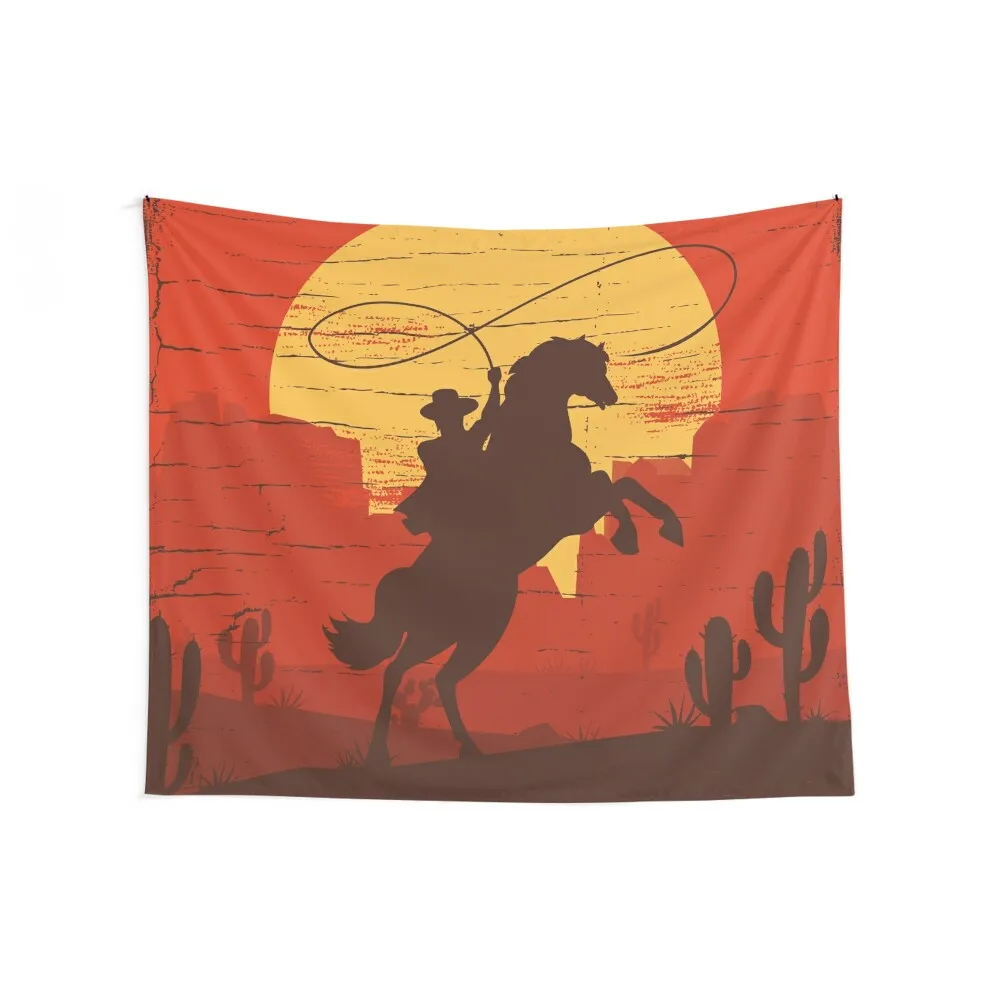 Cowboys of the Wild West - Riding Solo Tapestry Room Decor For Girls Decoration For Home Tapestry