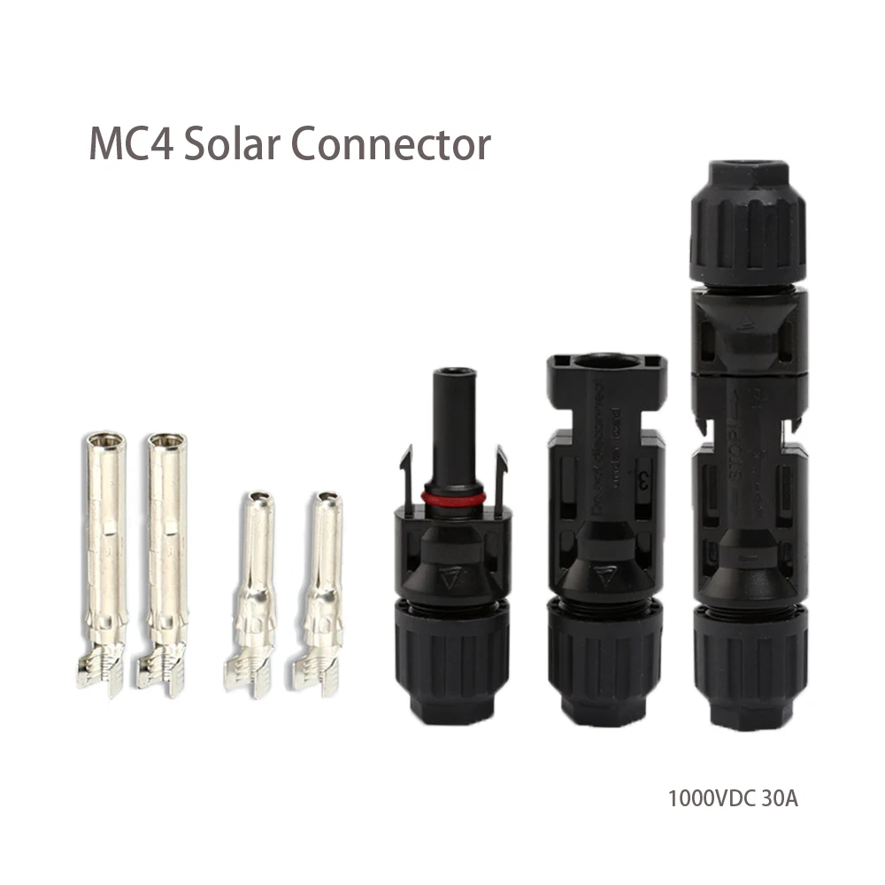 1/5/10 Pairs DC Solar Connector 1000V 30A Panel Stecker Connectors for PV/MC Cable 2.5/4mm2 Hexagonal Flame retardant