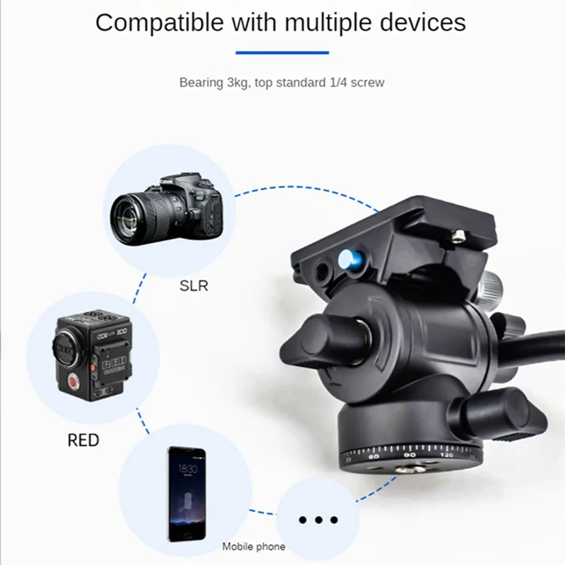 

Мини-панорамная головка штатива, головки камеры, гидравлическая жидкость, видеодемпфирование, металлическая головка для штатива, монопод, держатель камеры Stand-A12I