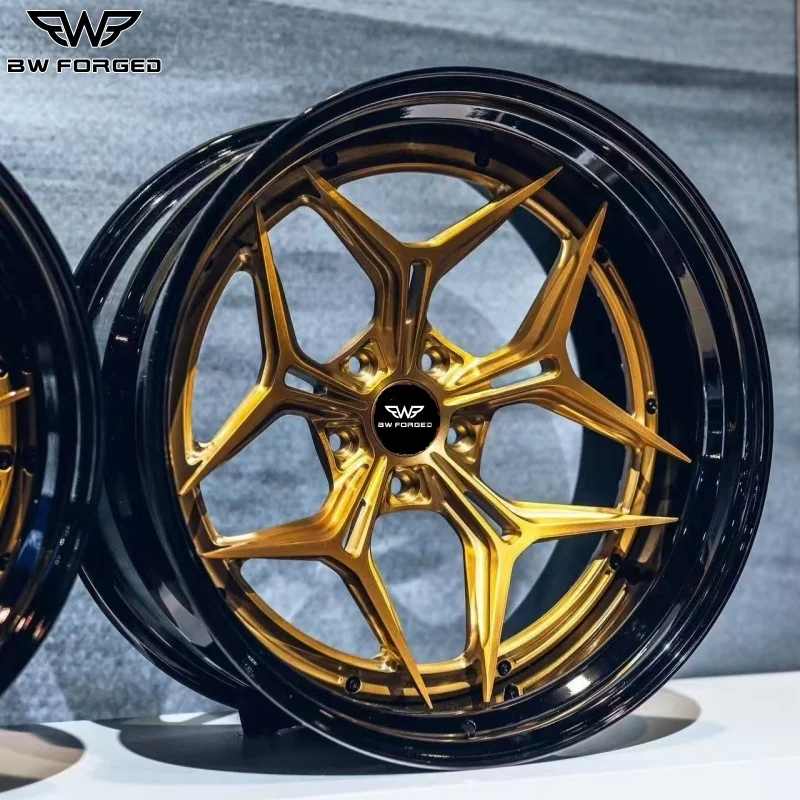 Private Luxury Custom Forged Wheels Satin Black 2 Piece 18 19 20 21 22 Inch For Porsche For Land Rover For Bentley Deep Dish