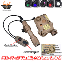 WADSN Tactical PEQ 15 IR Fill Light Red/Green/Blue Laser Surefir M300A M600C Hunting Flashlight AXON Switch Airsoft Accessories