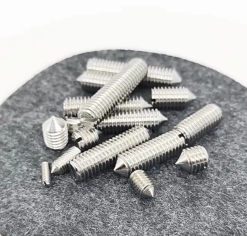 Slotted Set Screw M1.6 M2 M2.5 M3 M4 M5 M6 M8 M10 Cone Point Grub Screw Stainless Steel Tapered End Headless Grub Bolt Set Screw