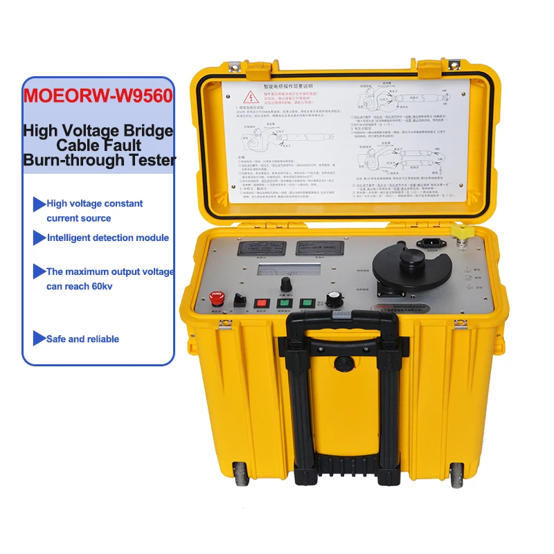MOEORW-W9560 60Kv/600mA جسر الجهد العالي كابل خطأ حرق من خلال اختبار كابل خطأ محدد