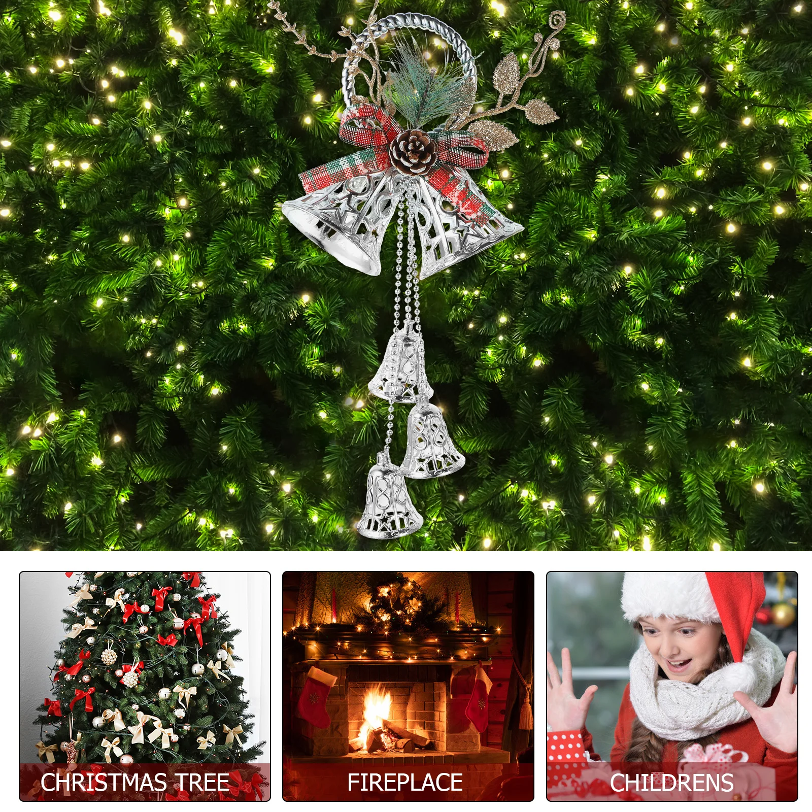 

Christmas Hanging Ornament Christmasbell Large Bells Decorations Xmas Jingle for