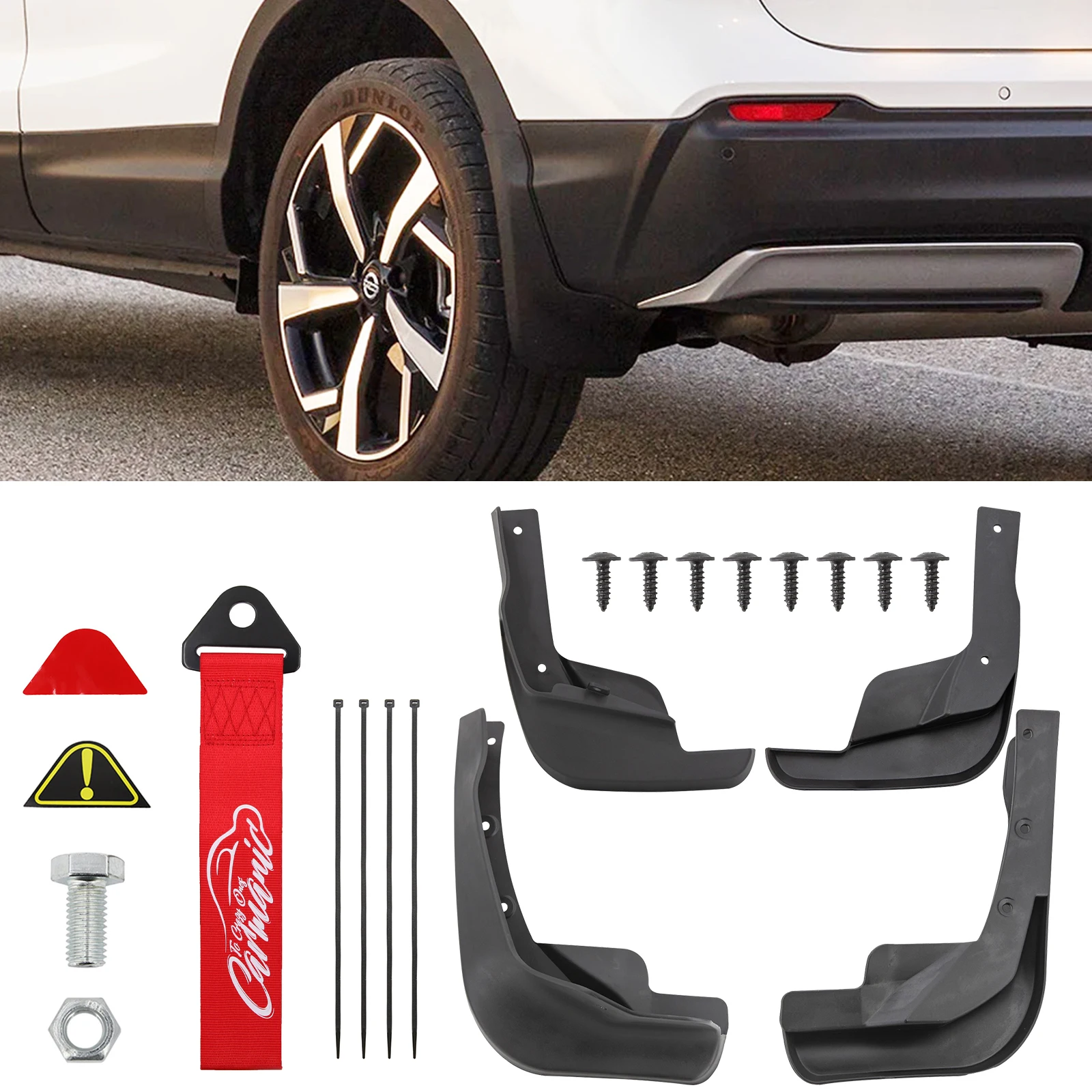 Mud Flap For Nissan Qashqai J11 2014 2015 2016 2017 2018 2019 2020 2021 2022 Mudflaps Fender Molded Splash Guard Car Accessories