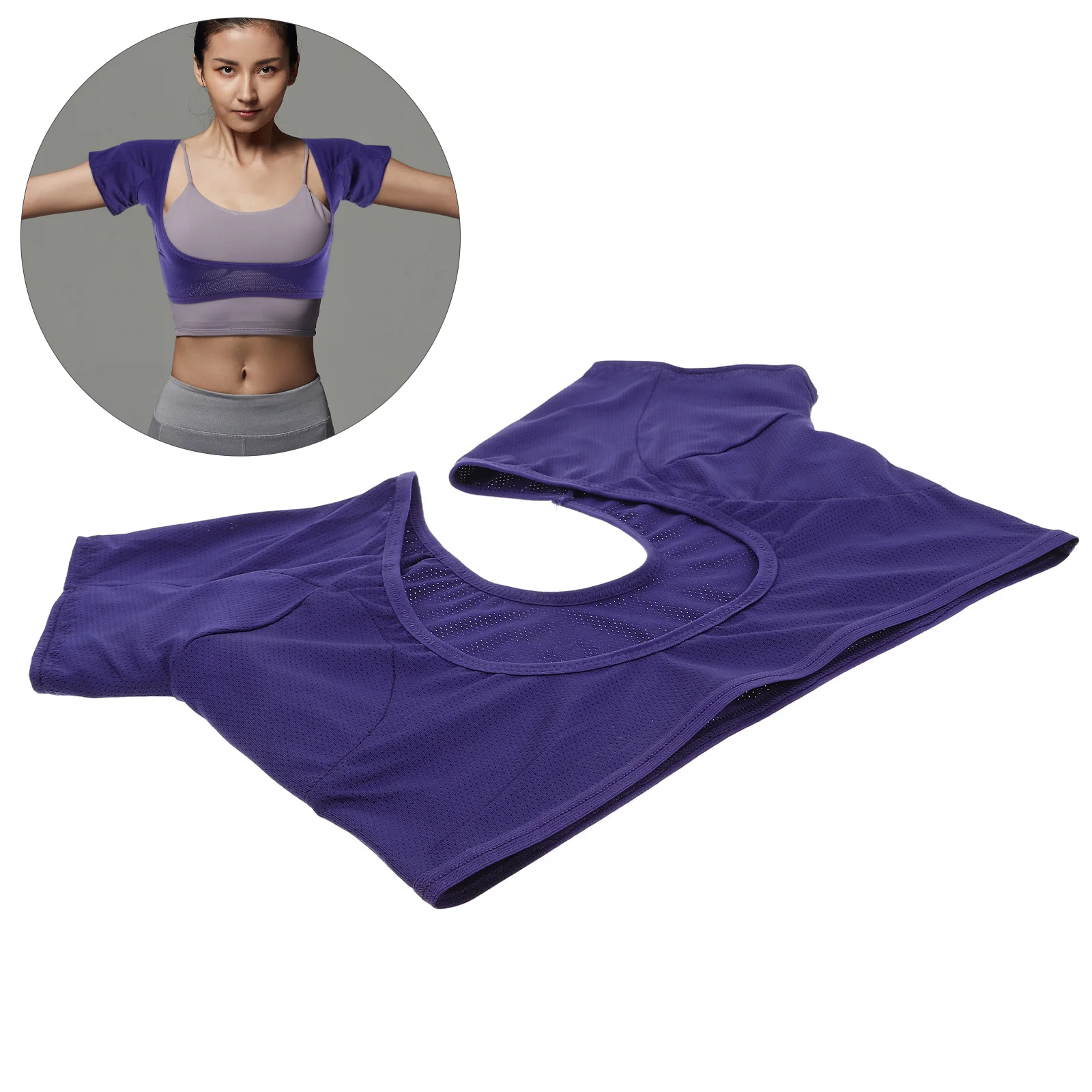 

Women's Sweatproof Underarm Vest with Integrated Absorbent Pads Breathable Quick-Dry Mesh Athletic Tank for Daily Wear Gym Yoga