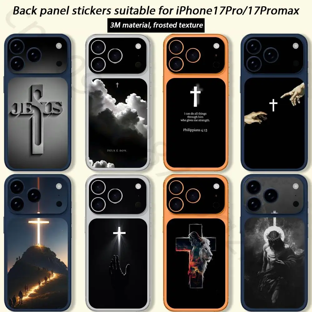 

Bible Jesus Christian Cross TICKET Decal Skin Wrap for iPhone 17 Pro/Pro max Protective Film for Back, Frame, Camera