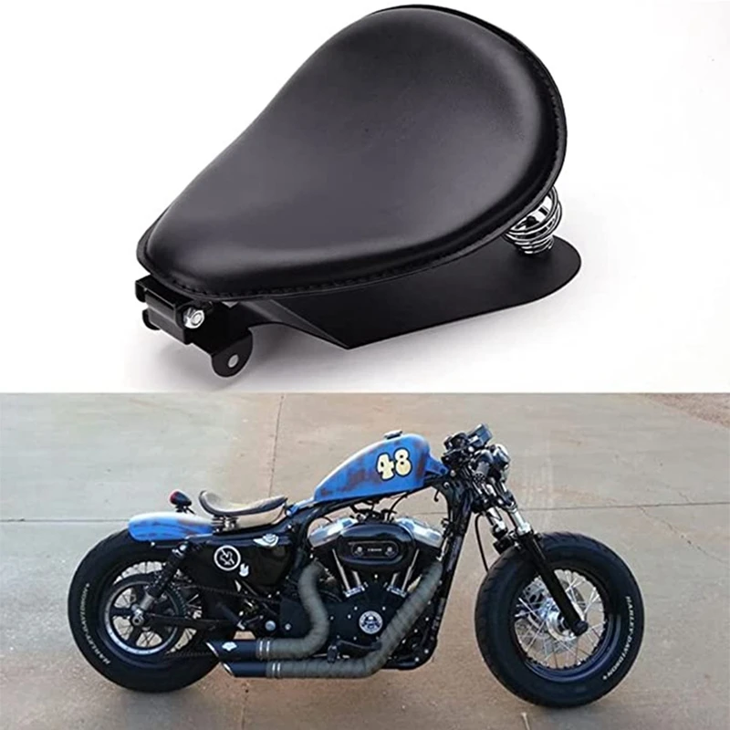 Vintage Spring Leather Cushion Motorcycle Cushion Suitable For  All Series Of Modified