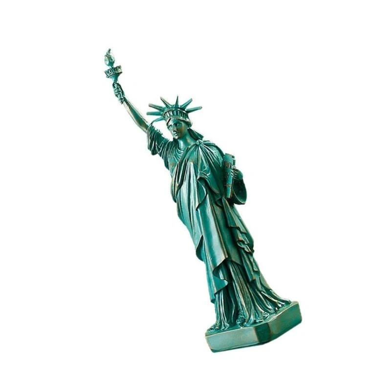 Modelo decorativo estátua 12 polegadas liberdade com tonalidade coppers para exibição casa e escritório
