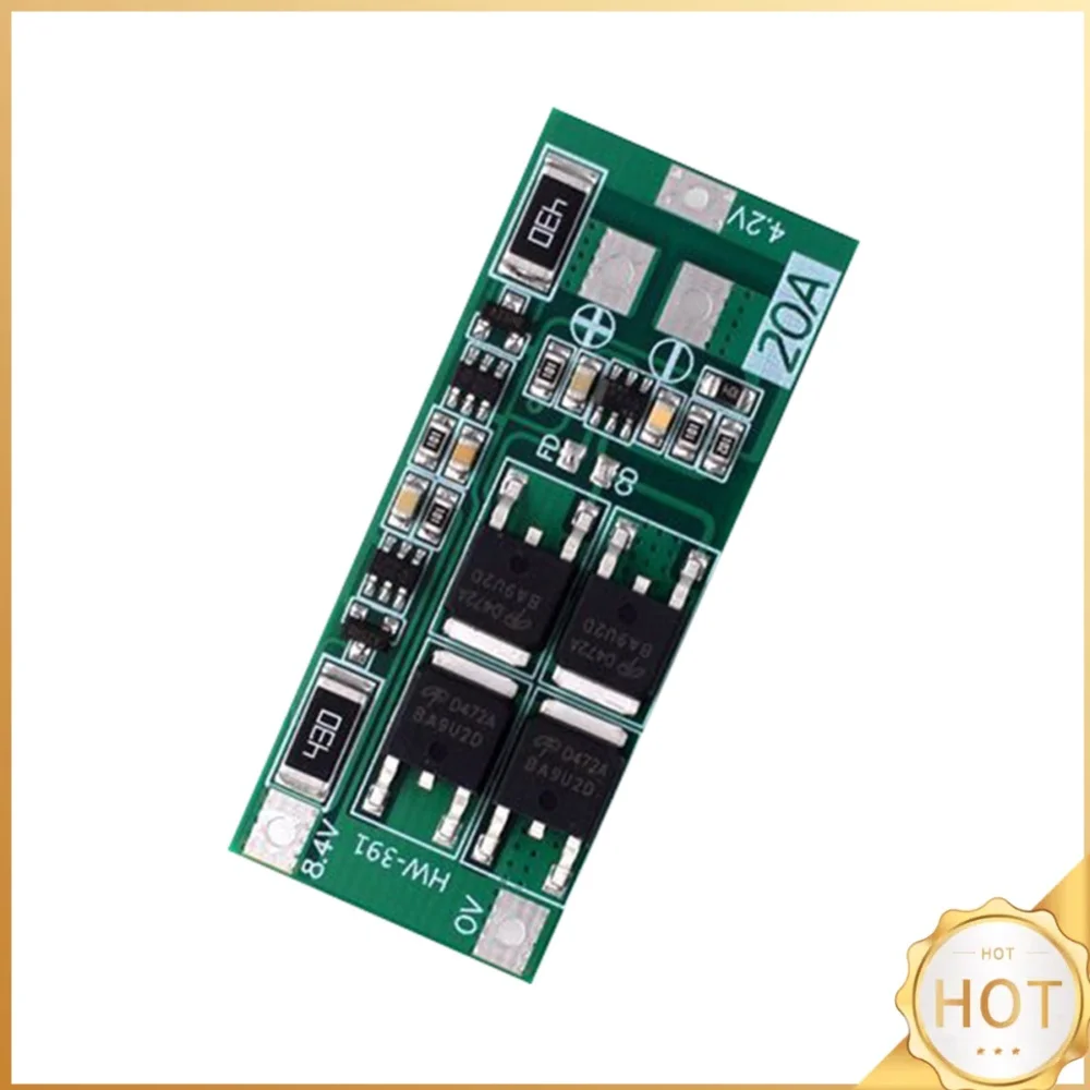 HW-391 2S 20A Protection Board 18650 BMS Module Balance Charger PCB Protection Board