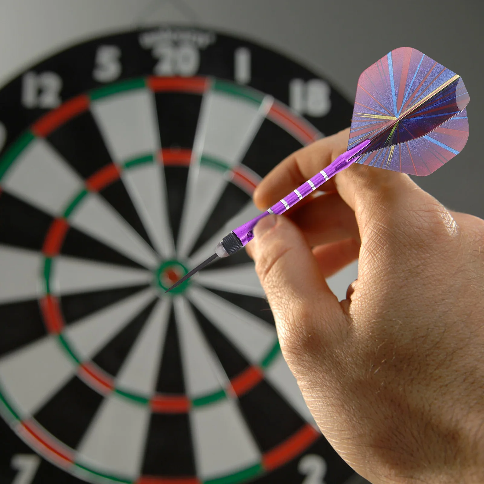 Zestaw akcesoriów 18 szt. Aluminiowe trzonki, lotki, O-ringi, akcesoria do gier na świeżym powietrzu, obrotowy trzonek dla miłośników darta, przenośny.