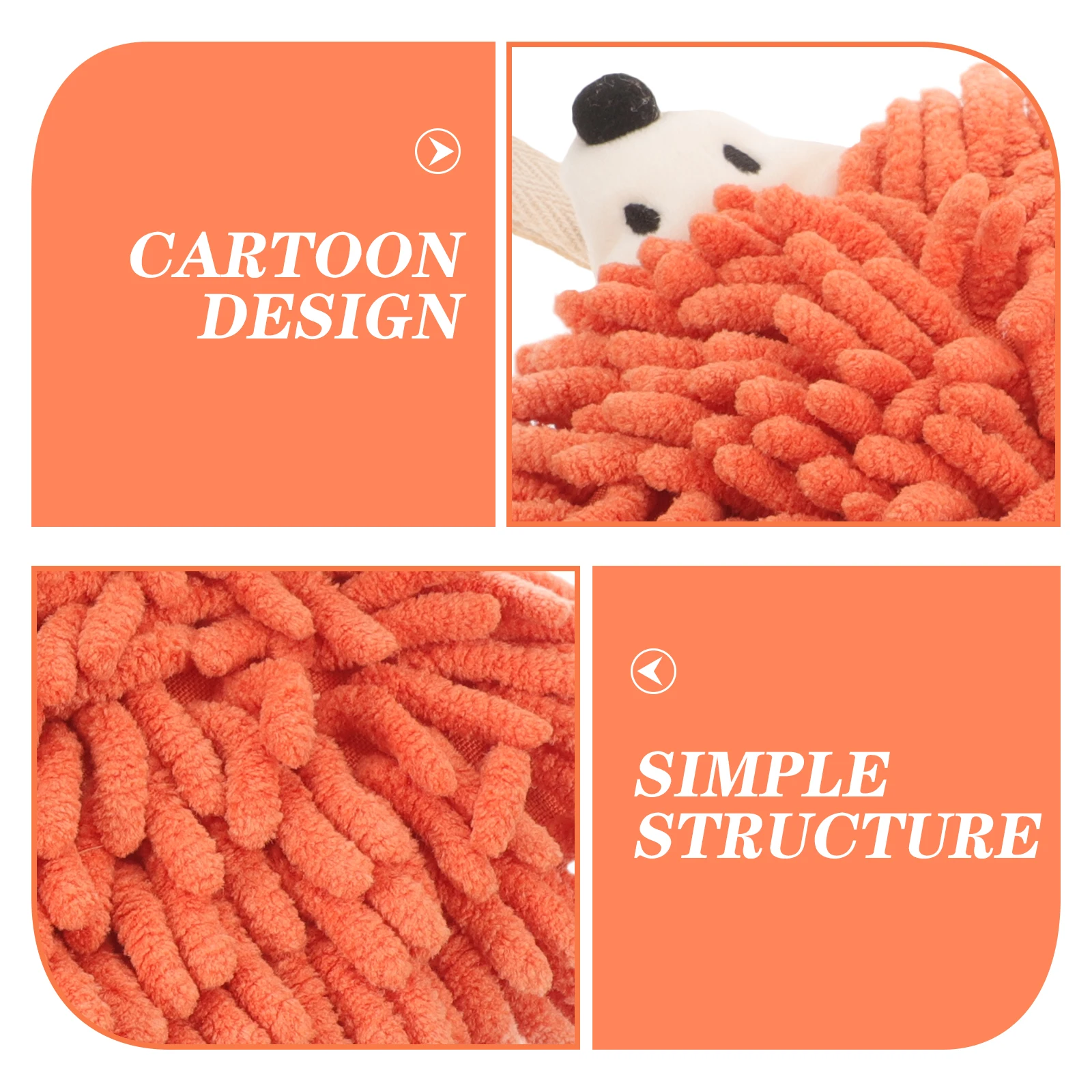 

2pcs Hand Towel Water Absorption Cartoon Hedgehog Chenille Quick Dry For Bathroom Kitchen Hanging Household Wipe Towels