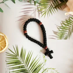 1Pc Handmade Christian 33 knot Orthodox Greek Omboskoini Prayer Rope Protection Blessing Cross Charm Tassel Car Hanging Charm