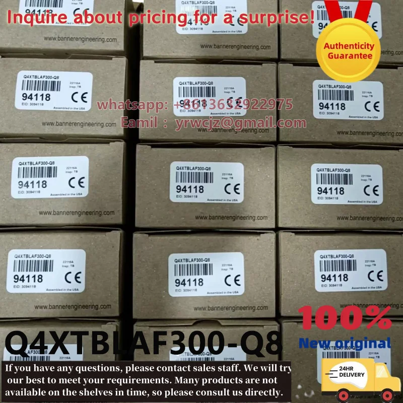 Banner Q4XTBLAF300-Q8 Laser Distance Sensor 100% Brand New Genuine In Stock