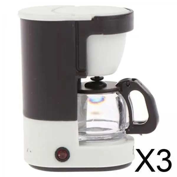 

3xCoffee Machine Dollhouse Furniture 1/12 Scale for Decor Creative Toys Green