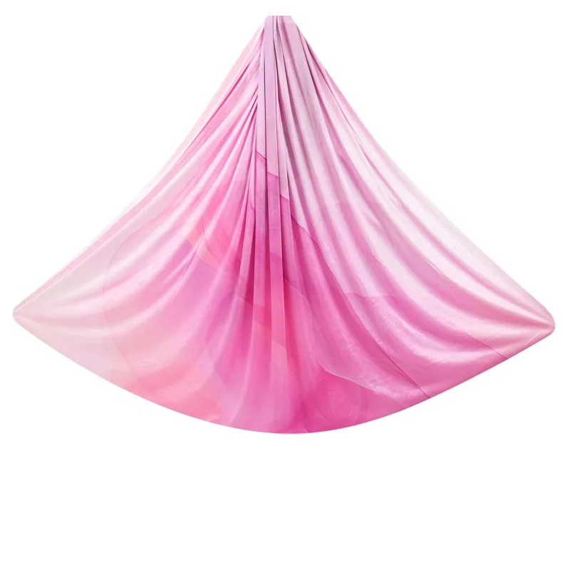 4M Ombre Pink Polyester Aerial Yoga Net Fun Circus Style Aerial Dance Training Equipment Home Gym New Arrival
