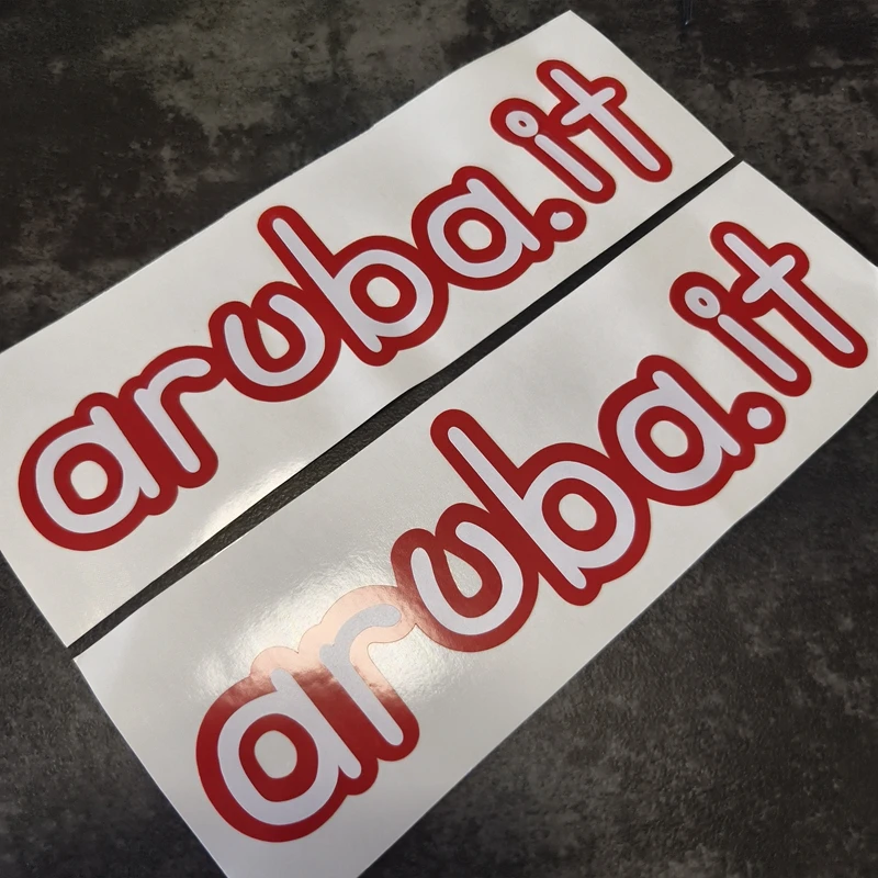 Motorcycle ARUBA IT Sponsor Die Cut Vinly Decals Stickers For Ducati 200mm x 55mm