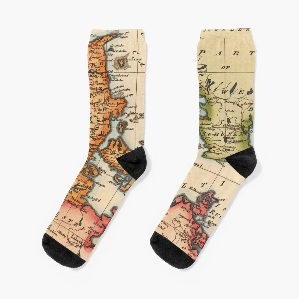 

Vintage Map Socks retro set basketball funny sock Socks For Men Women's