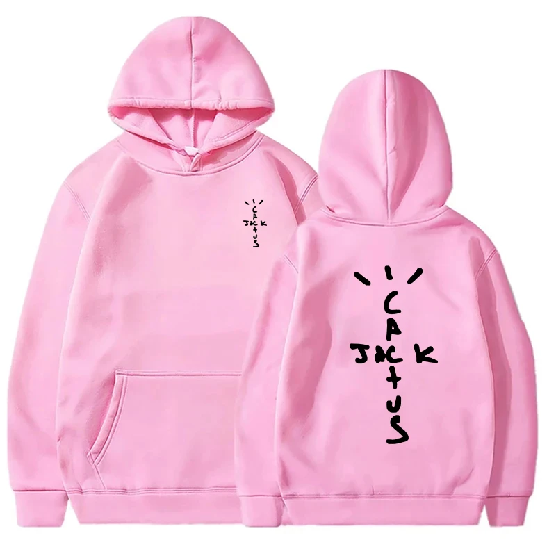 Sudadera con capucha para hombre y mujer, chándal informal, jersey para correr, ropa deportiva con estampado de letras de Cactus Jack Swag