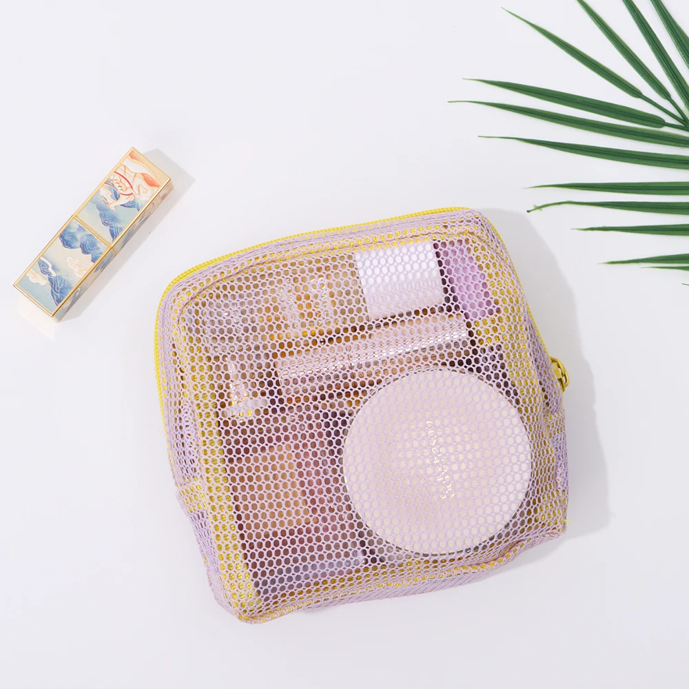 Robuste Aufbewahrungstasche in Dopaminfarbe, großes Fassungsvermögen, Bonbonfarben, Make-up-Etui, Kulturbeutel, Münzgeldbörse