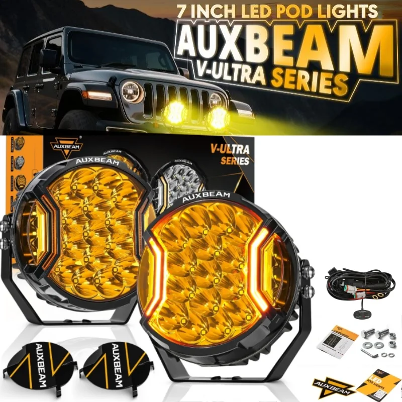 Nilight Auxbeam 226W 7 Inch LED Driving Pods Lights Double Side Shooter