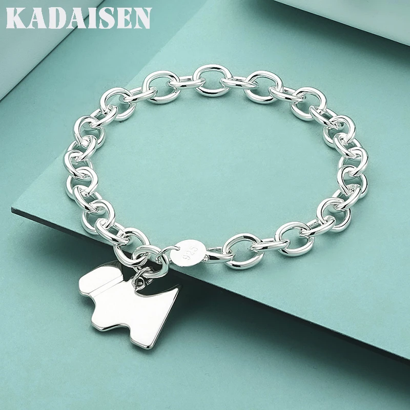 925 Sterling Silver Lucky Dog Pendant Bracelet For Women Engagement Wedding Party Fashion Charm Fine Jewelry