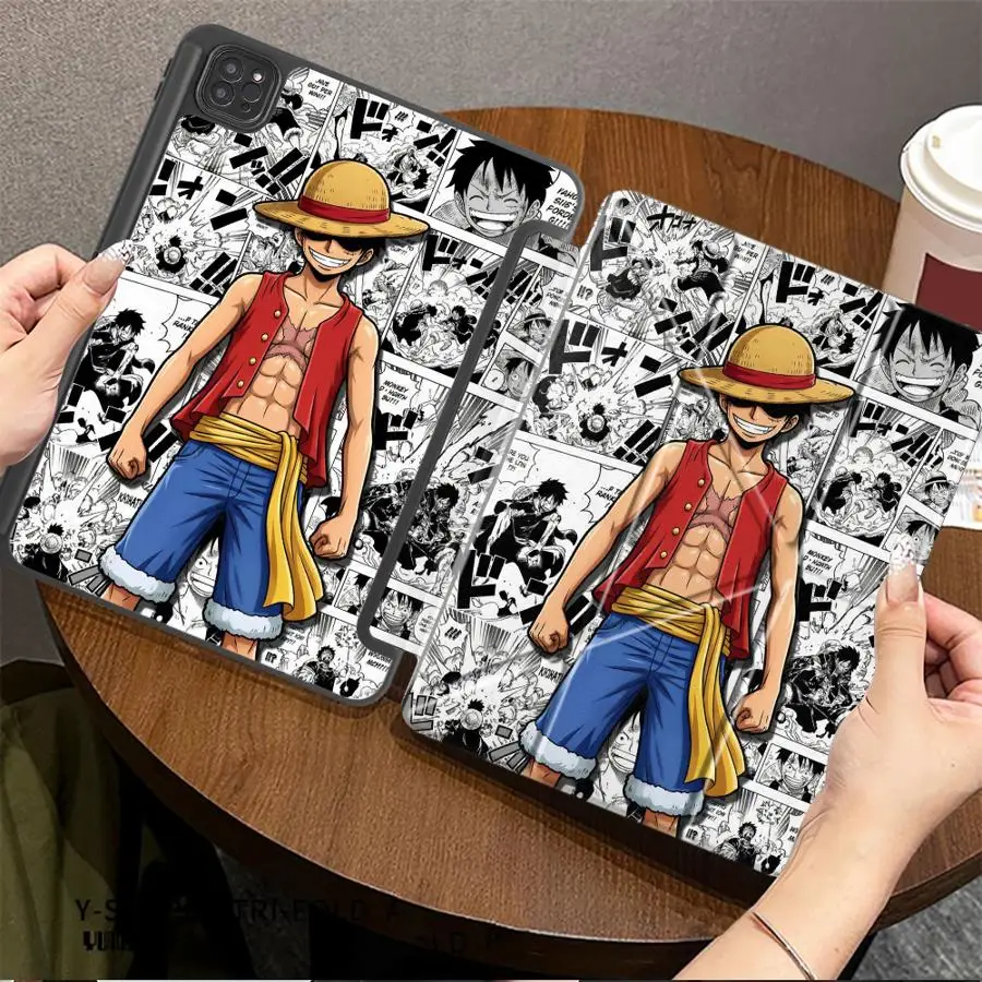 

Чехол-подставка One Piece Luffy для планшетов iPad Pro 2025, Mini 6, 7, Pro 11-го, 10-го, 9-го, 8-го, 7-го поколений, 12.9 дюймов, Air 4, 5, M3, M2, 1, 2, M4