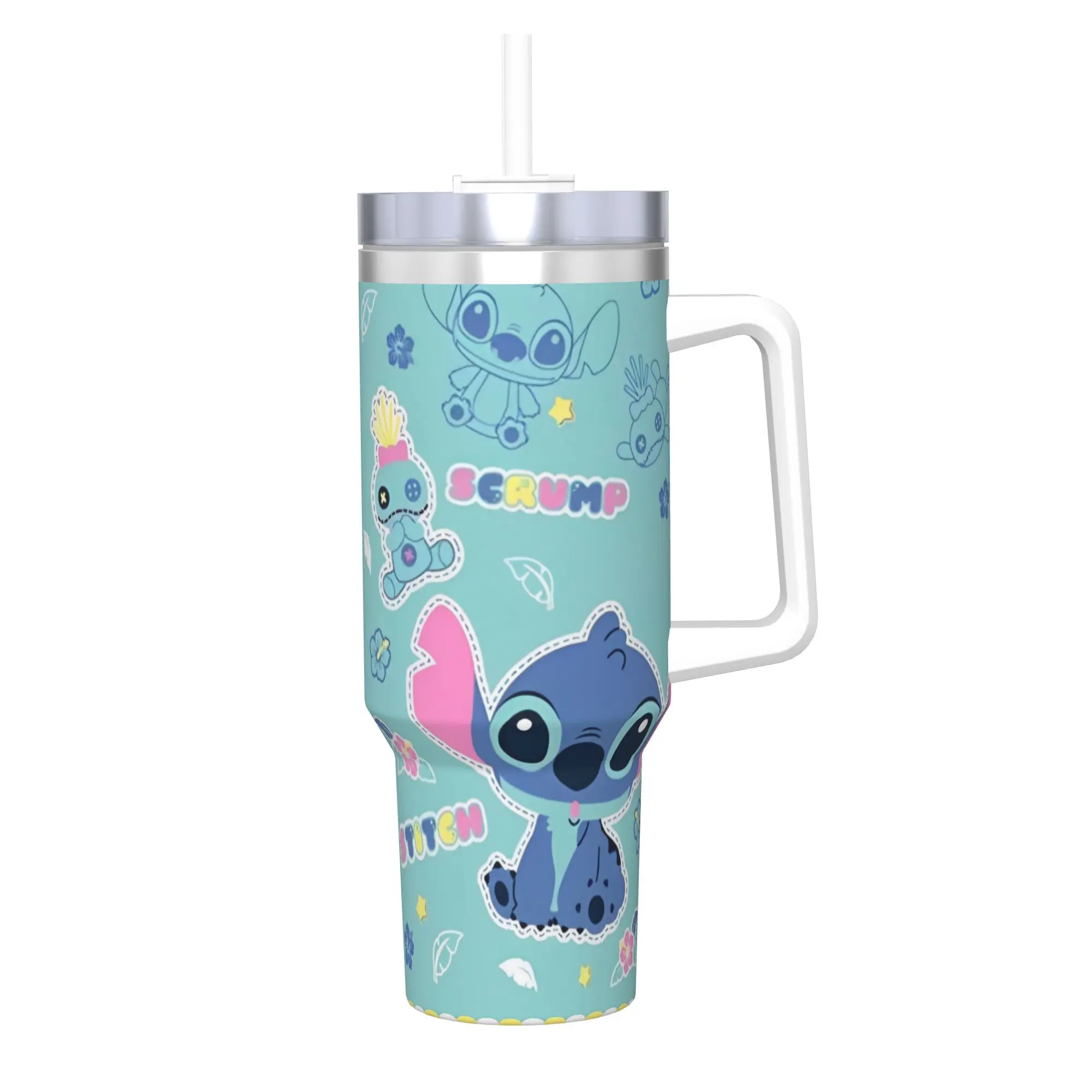 

So Cute Stitchs Tumbler Vacuum Insulated Cartoon Koala Coffee Cups Stainless Steel Double Wall Mug Water Bottle, 40oz