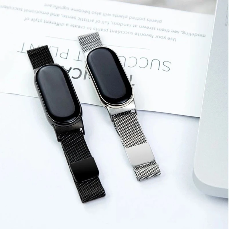 Milanaise-Armband für Xiaomi Mi Band 8, NFC, globale Version, Zubehör, Ersatz-Metallarmband, Pulseira Correa Mi Band 9/8 Riemen