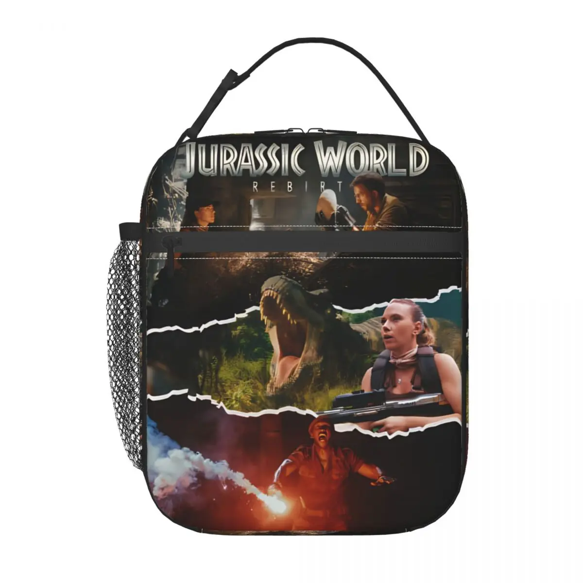 

Jurassic World Rebirth 2025 Merch Insulated Lunch Bag For School Office Food Storage Bag Portable Thermal Cooler Lunch Boxes