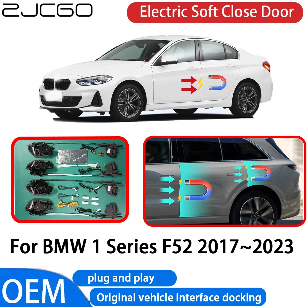 

ZJCGO for BMW 1 Series F52 2017-2023 Car Automatic Electric Soft Close Door Closer System OEM Plug and Play Comfort Closing