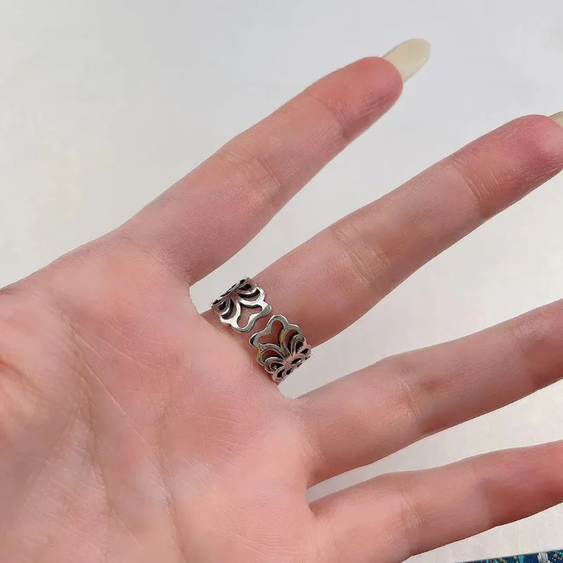 Creative Design 925 Silver Enamel Wide Style Colorful Splicing Rings for Women Exquisite Art Style Ring Banquet Jewelry Gift