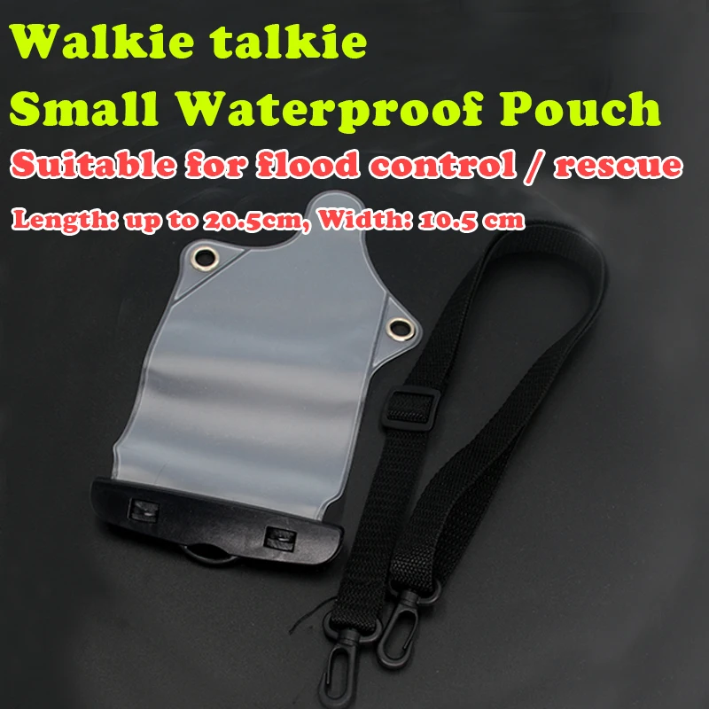 Bolsa Impermeável de PVC para Walkie Talkie, Mini Bolsa Seca para Rádio Bidirecional para Resgate em Inundações, Parque Aquático, Protetor Compacto Selado para Uso Externo