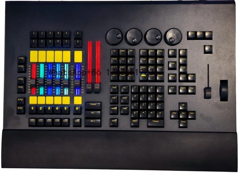 1 piece RGB Backlight Electric Push Rod Crack 256 Domains Professional Stage Light Controller M2 System Command wing Dmx Console
