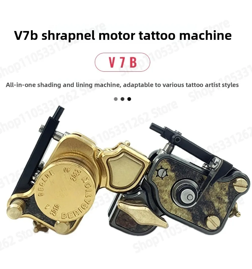 V7B Rotary Tattoo Machine Liner Shader Adjustable Stroke Hardness for Tattoo Artists