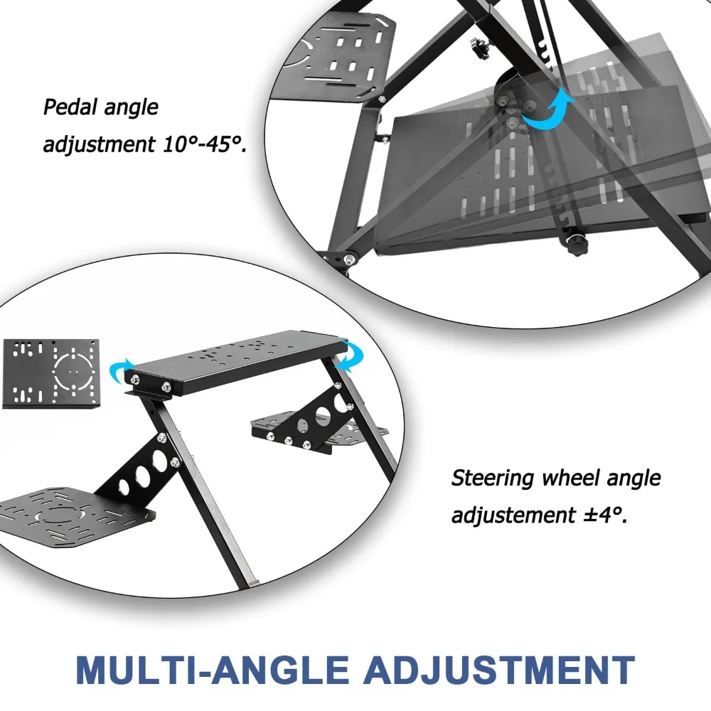 قمرة القيادة لمحاكاة الطيران القابلة للطي مع حامل قابل للتعديل لدواسات الطيران وعصي التحكم