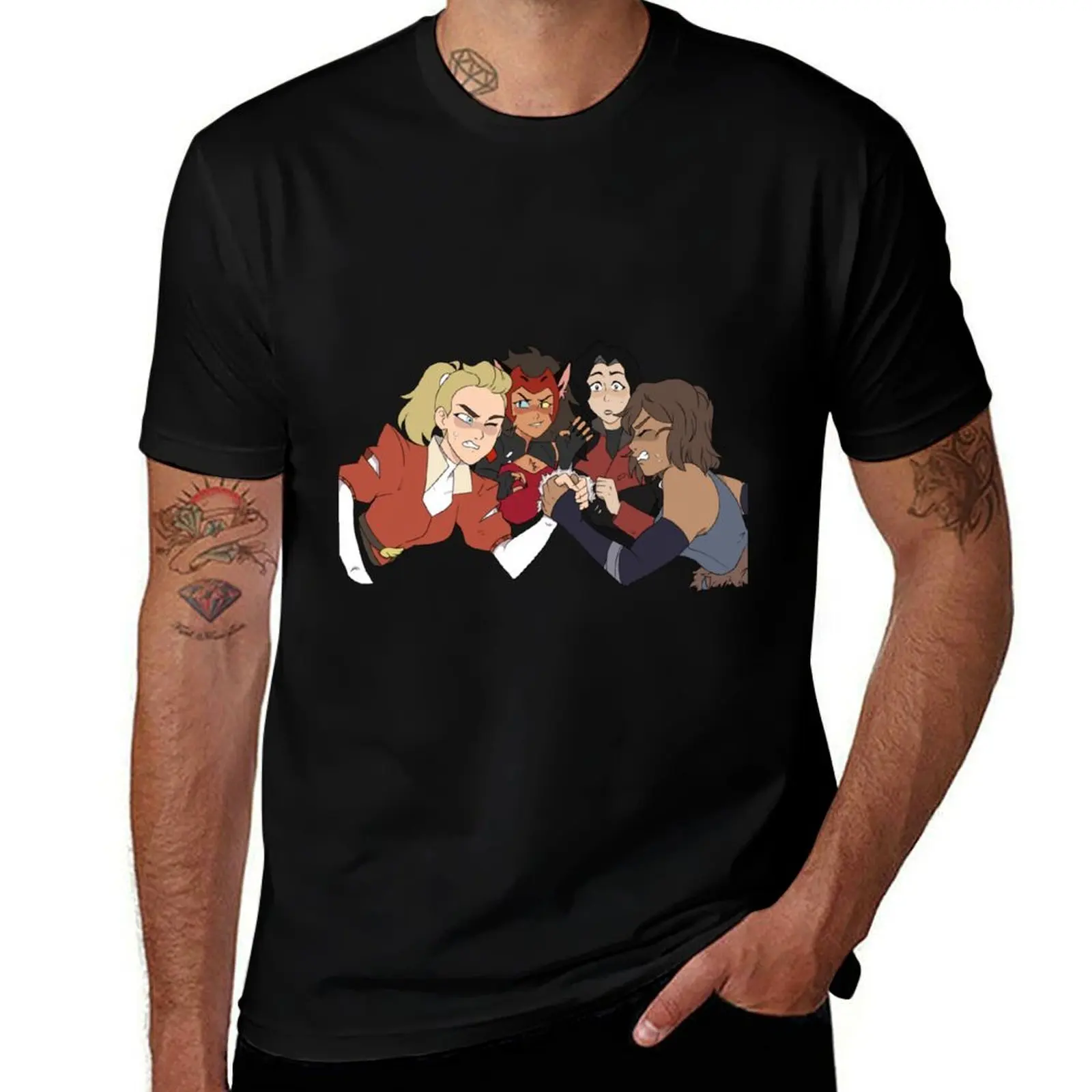 

Adora vs Korra T-Shirt funny t shirts man t shirts for man cotton T-Shirt