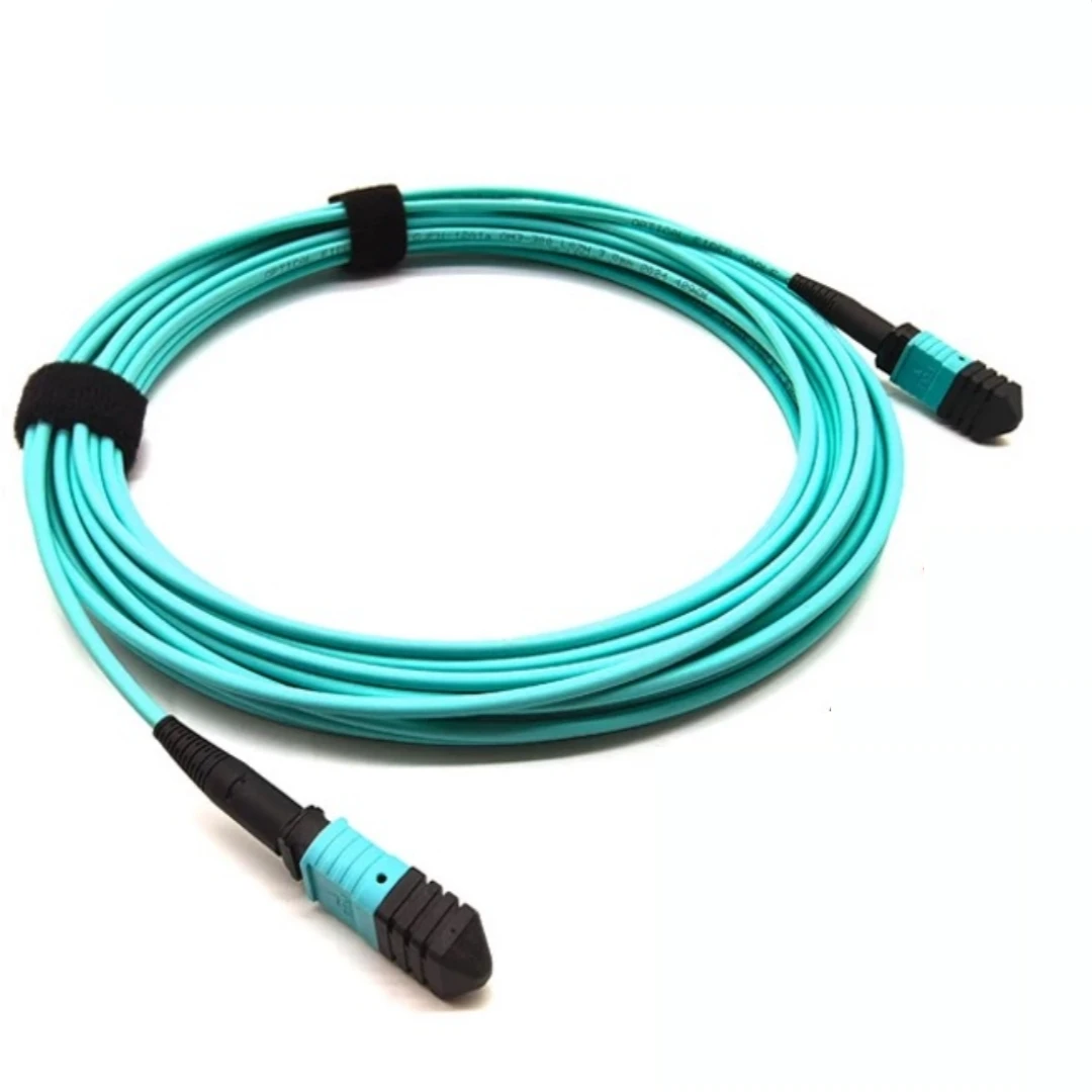 สายแพทช์คอร์ดใยแก้วนำแสงหุ้มเกราะ MPO 12 คอร์ OM4 ชนิด A MTP ตัวเมีย ตัวผู้ 1-30 เมตร 20 เมตร 10 เมตร 12C MM สายจัมเปอร์ใยแก้วนำแสง 12 เส้น สำหรับภายนอกอาคาร ftth elink