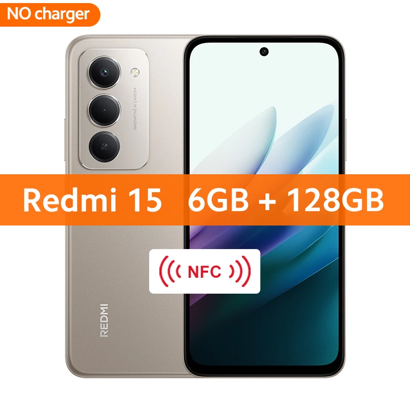 Global Version Redmi 15 Smartphone Snapdragon® 685 Mobile Platform 6.9" Up to 144Hz 50MP 7000mAh battery 33W fast charging IP64