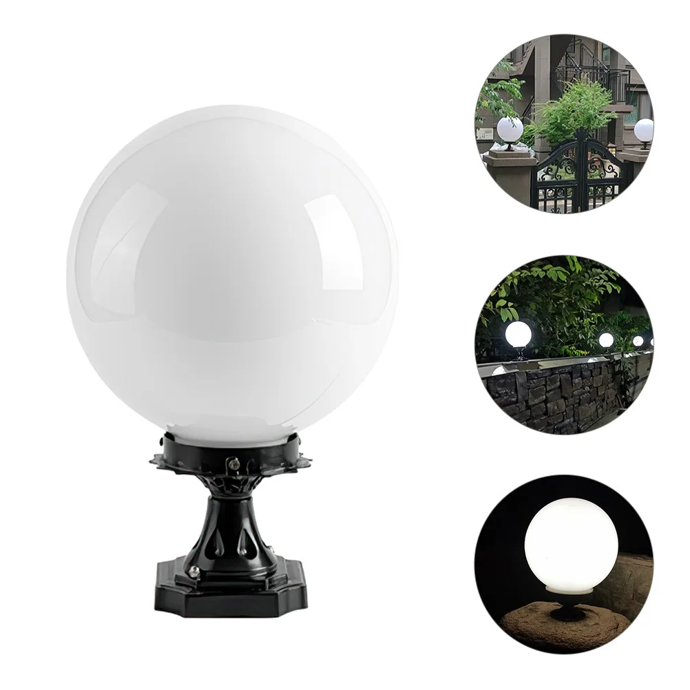 

Outdoor Globe Light Post Decorative Waterproof Long Lasting Daytime Night Safety Patio Deck Fence Post Lighting