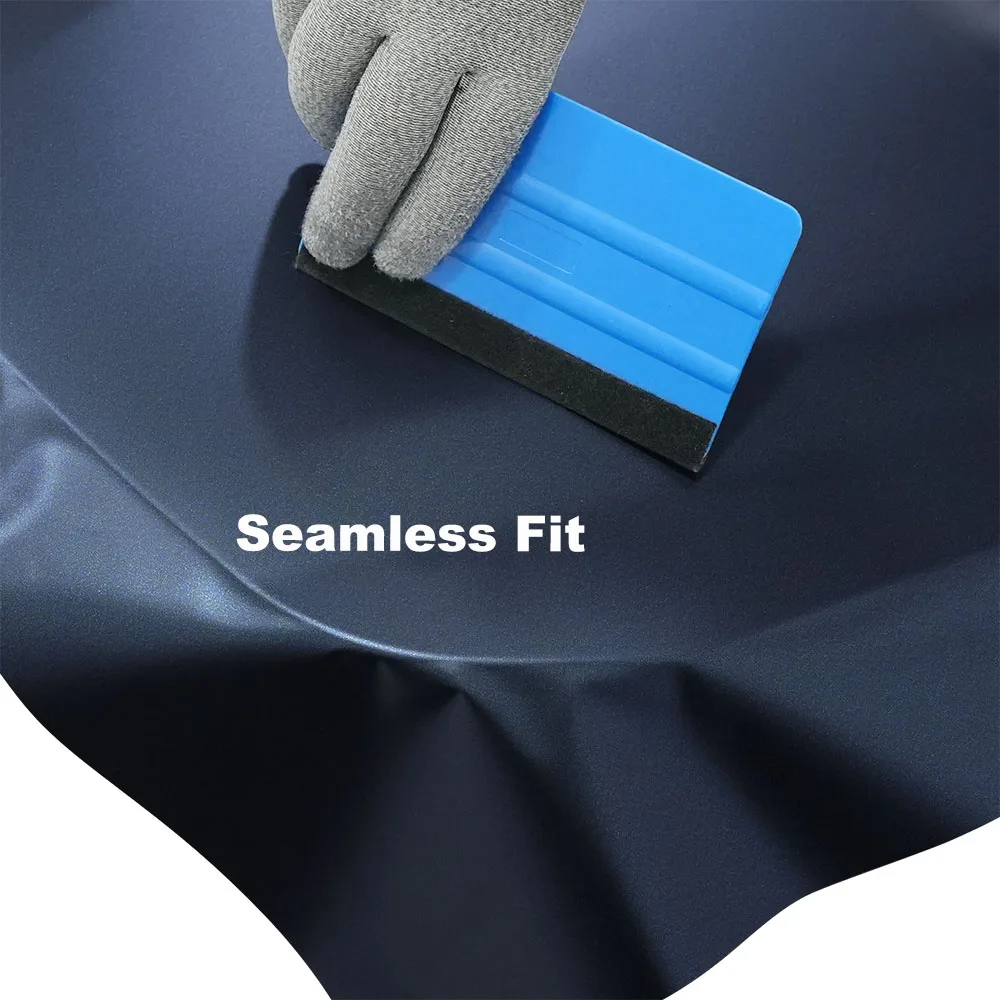 Matte Black Blue Car Vinyl Wrap Film Air‑Channel Bubble Free Sticker PVC Self‑Adhesive Decal Wrap Film Auto Exterior Interior